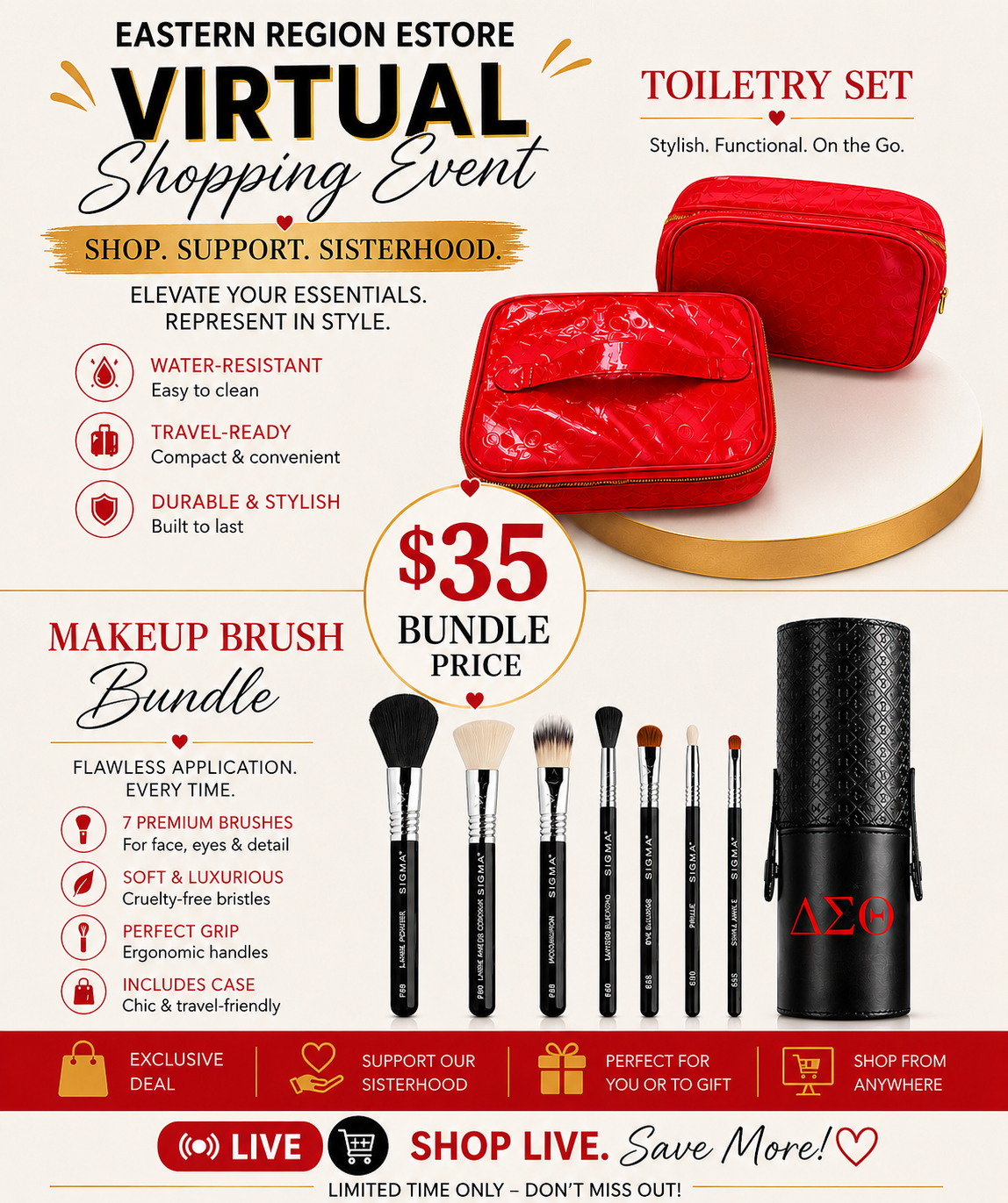 Toiletry & Brush Set