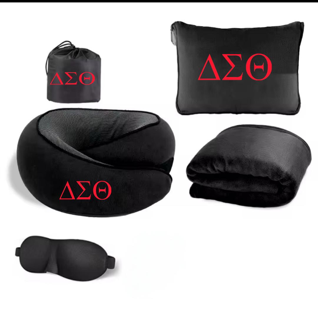 ΔΣΘ Travel Pillow and Blanket Set